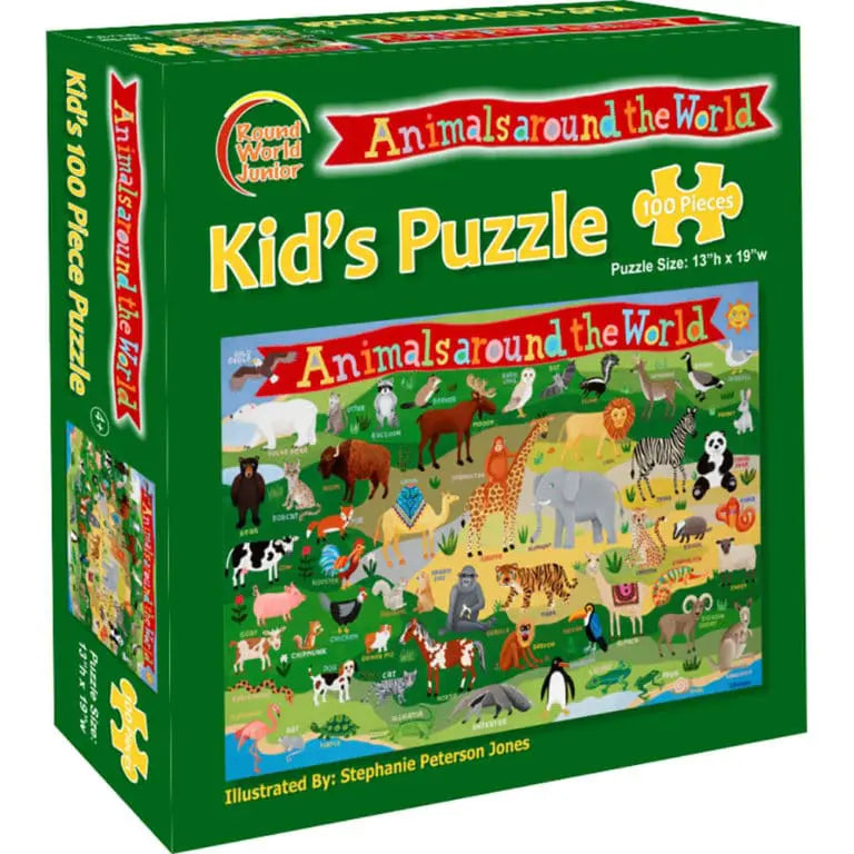Animals Around the World 100 Piece Puzzle