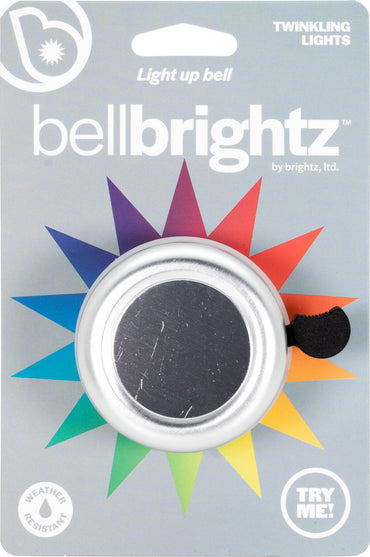 Bellbrightz Silver Bicycle Bell with Twinkling LEDs