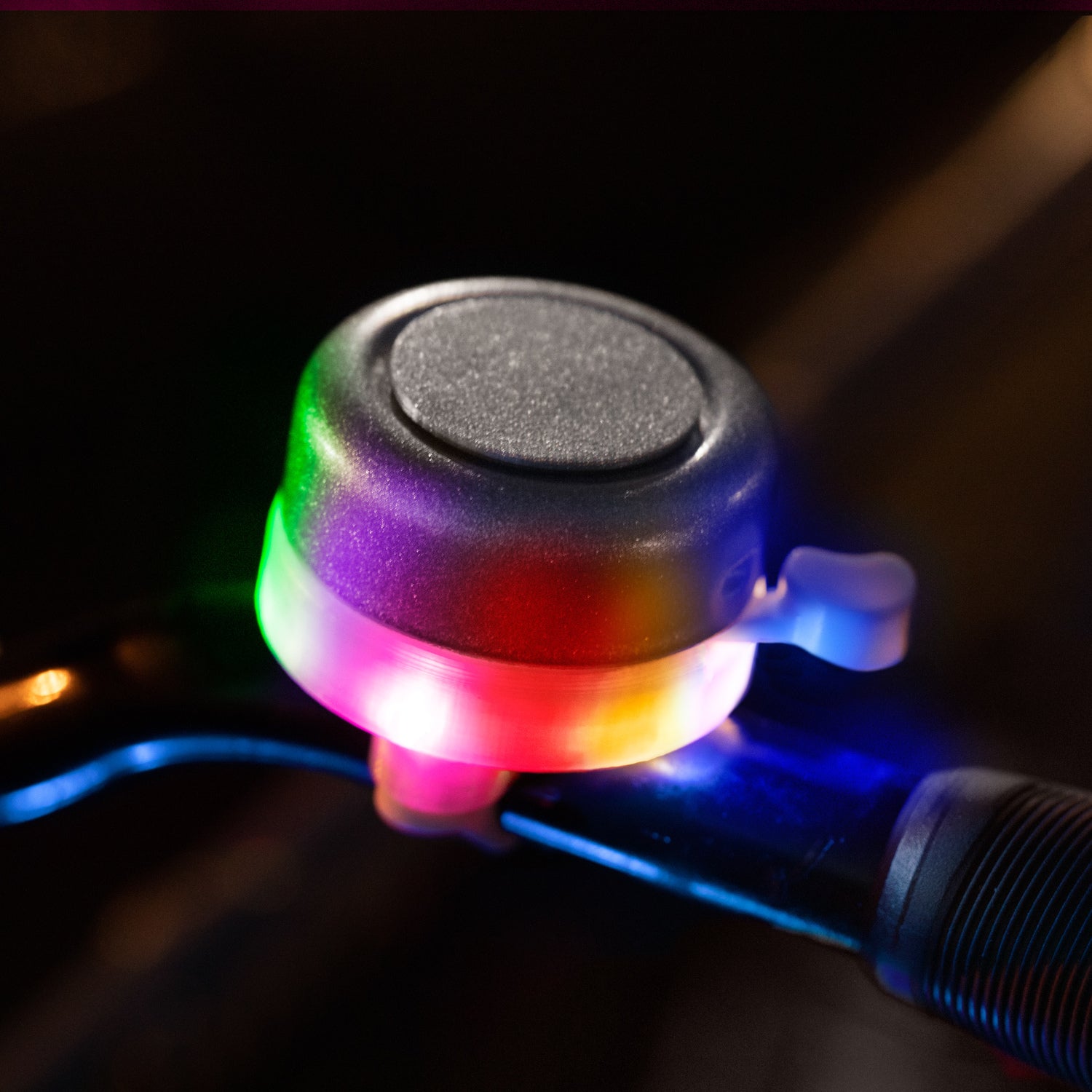 Bellbrightz Silver Bicycle Bell with Twinkling LEDs