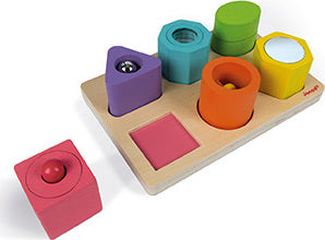 I Wood Shapes Sounds 6-block Puzzle