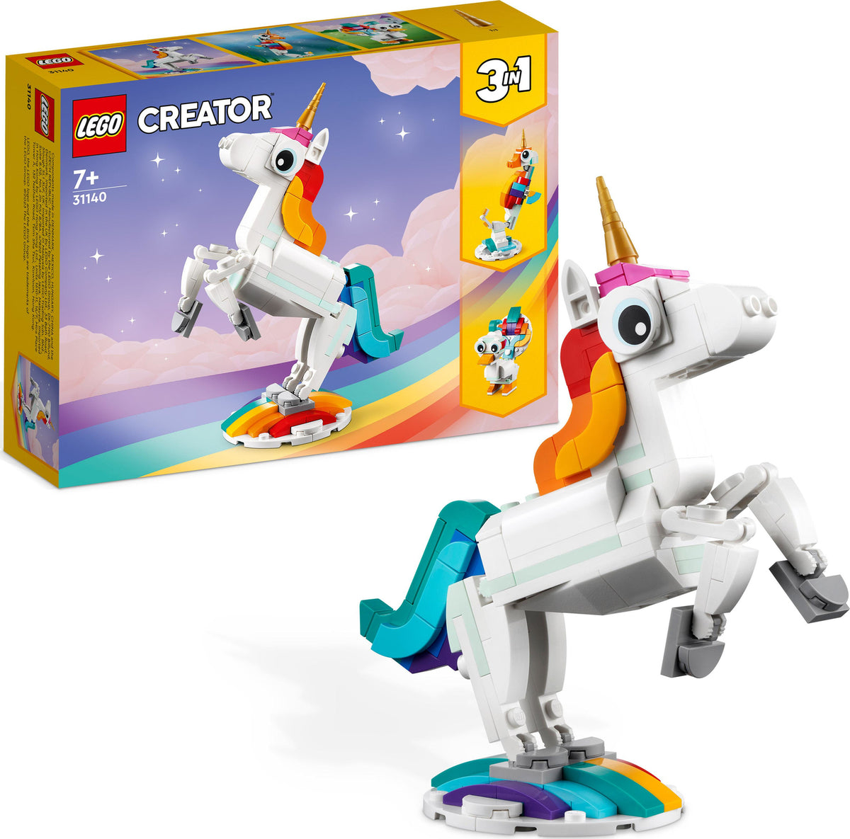 LEGO Set 31140-1 Magical Unicorn (2023 Creator > Creator 3-in-1)