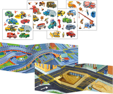 Cars Trucks Reusable Sticker Tote