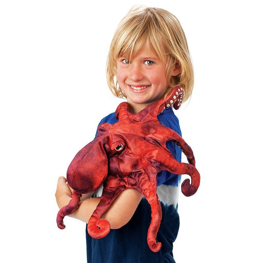 Red Octopus Hand Puppet