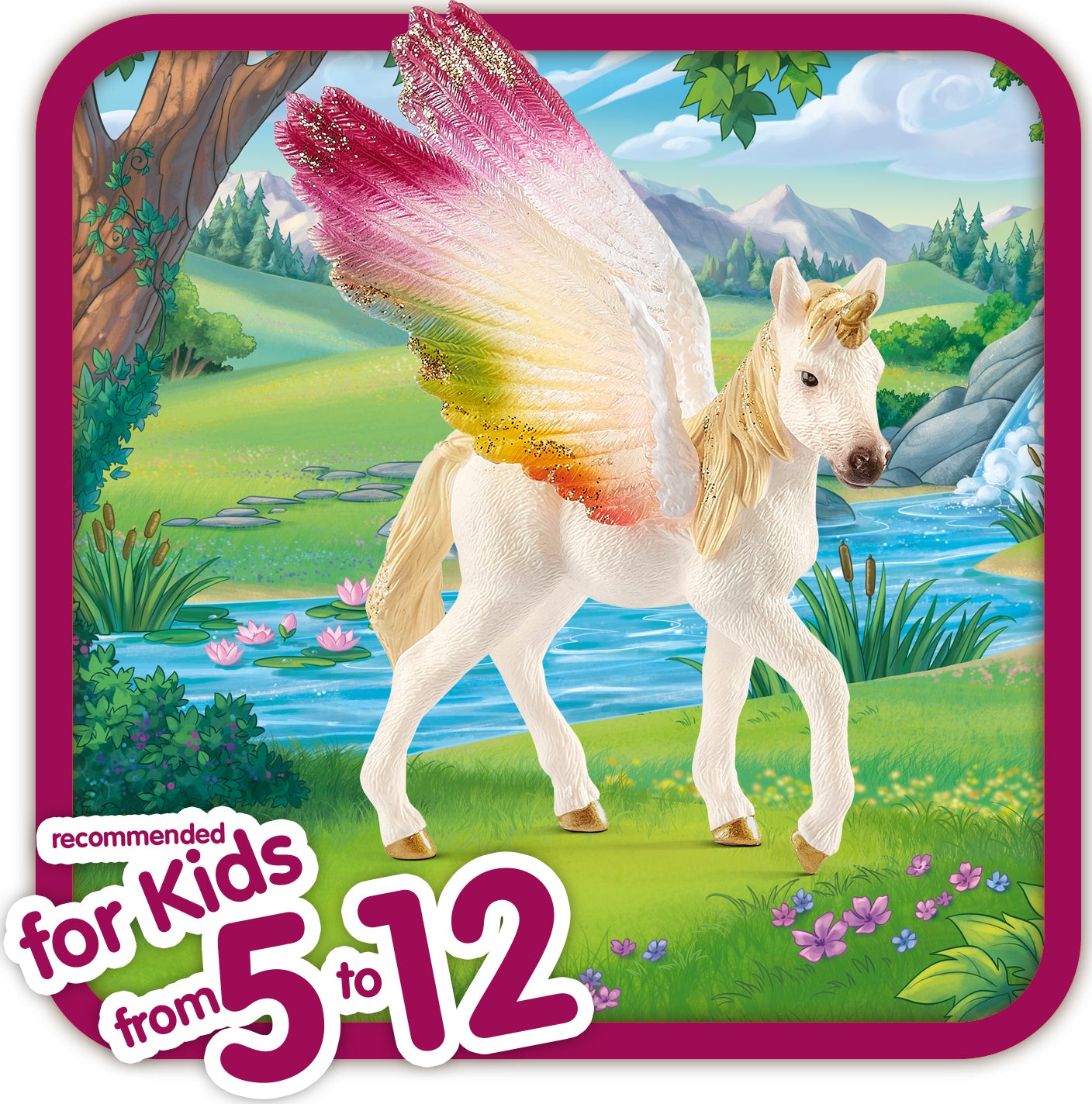 Winged Rainbow Unicorn Foal