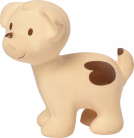 Puppy - Natural Organic Rubber Teether, Rattle & Bath Toy | Tikiri | 95012