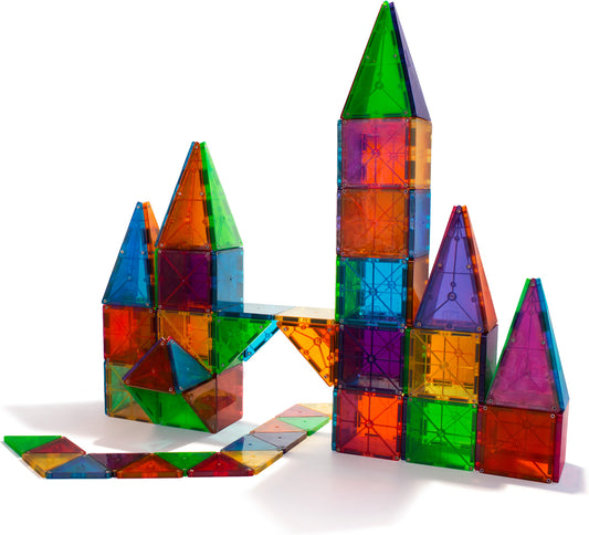 Magna-Tiles Clear Colors 100 Piece Set | 04300 | Magna-Tiles
