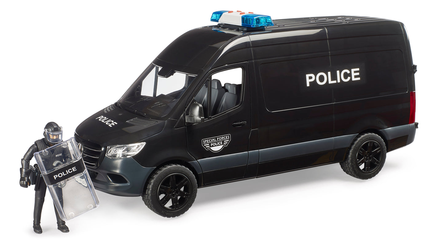 Bruder Mercedes-Benz Sprinter Police Special Forces with Police Figure