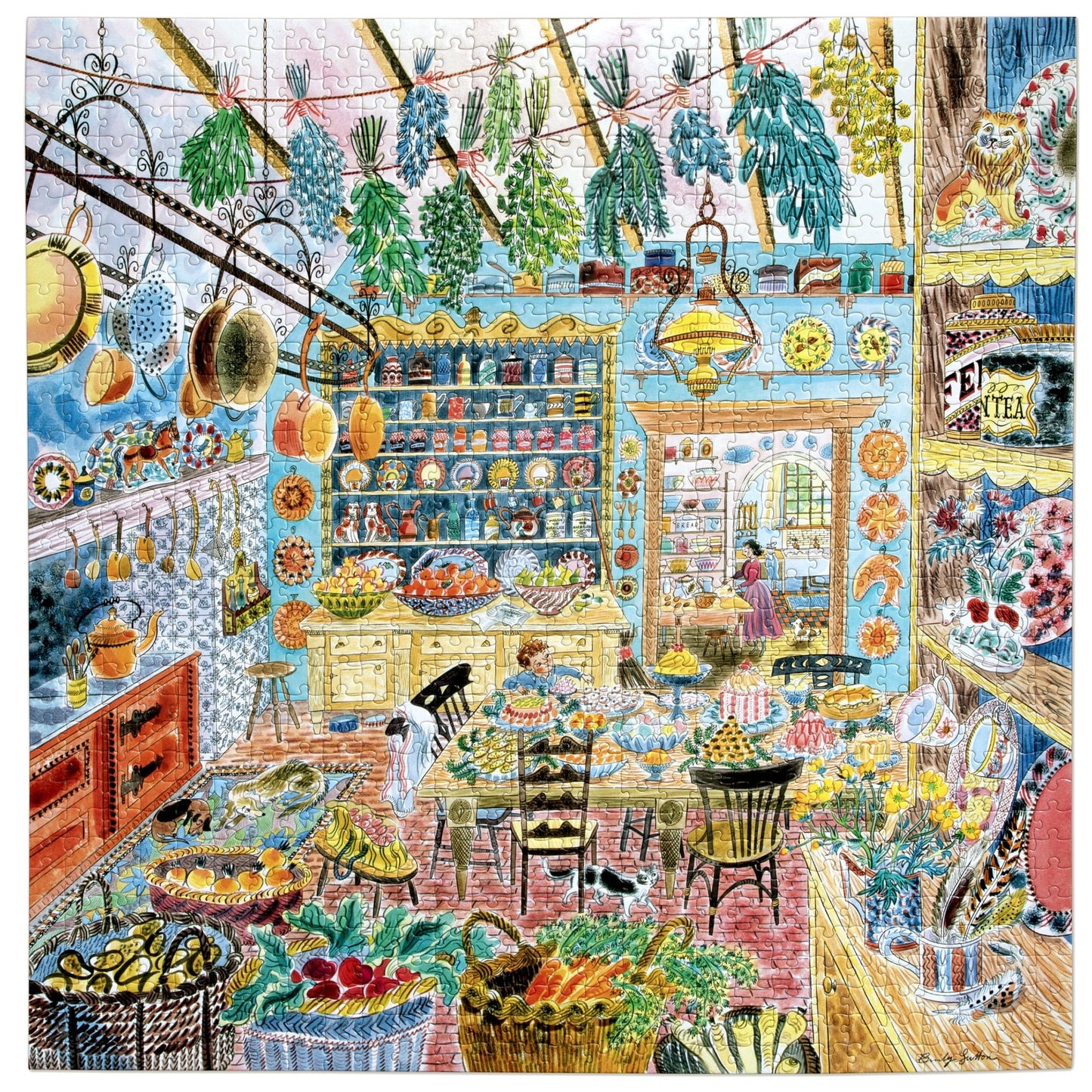 eeBoo Piece & Love PZT733 Victorian Kitchen 1000 Piece Puzzle