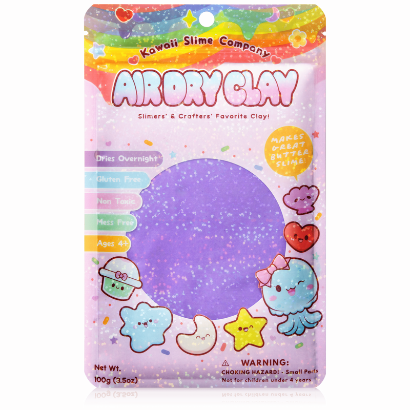 Kawaii Slime Air Dry Clay Light Purple