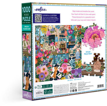 Eeboo English Flower Shop 1000 Piece Puzzle