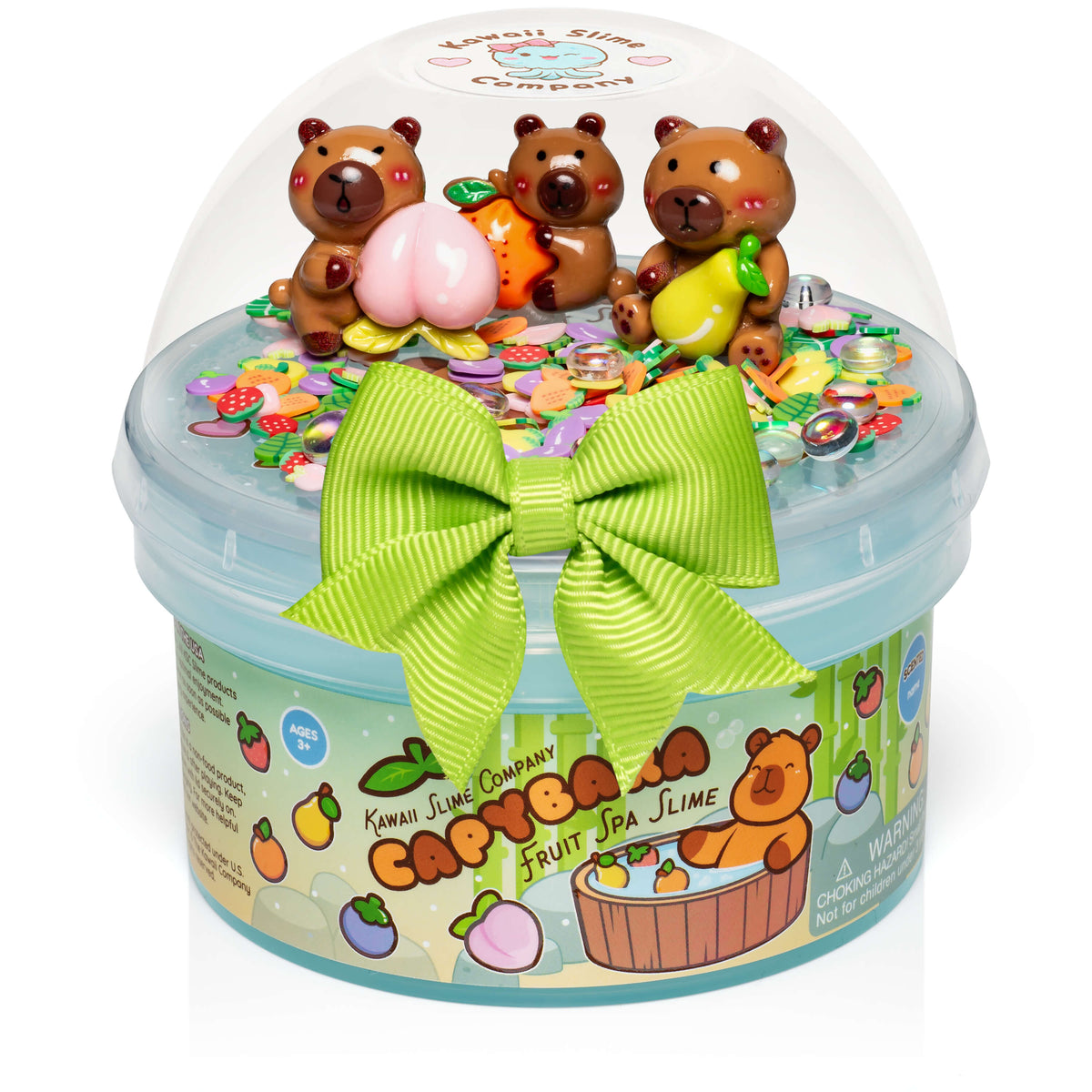 Kawaii Slime Capybara Fruit Spa Signature Dome™ Slime