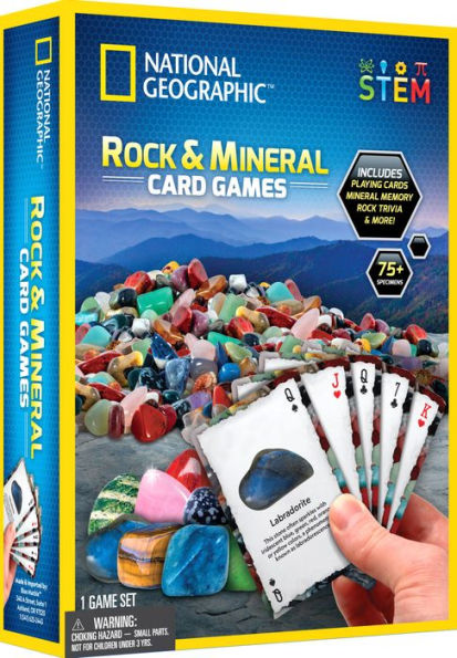 Blue Marble National Geographic RTNGRKMEM Rock + Mineral Card Games