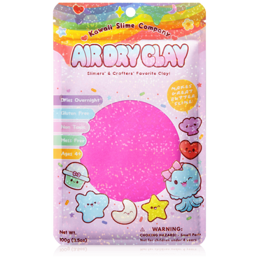 Kawaii Slime Air Dry Clay Hot Pink