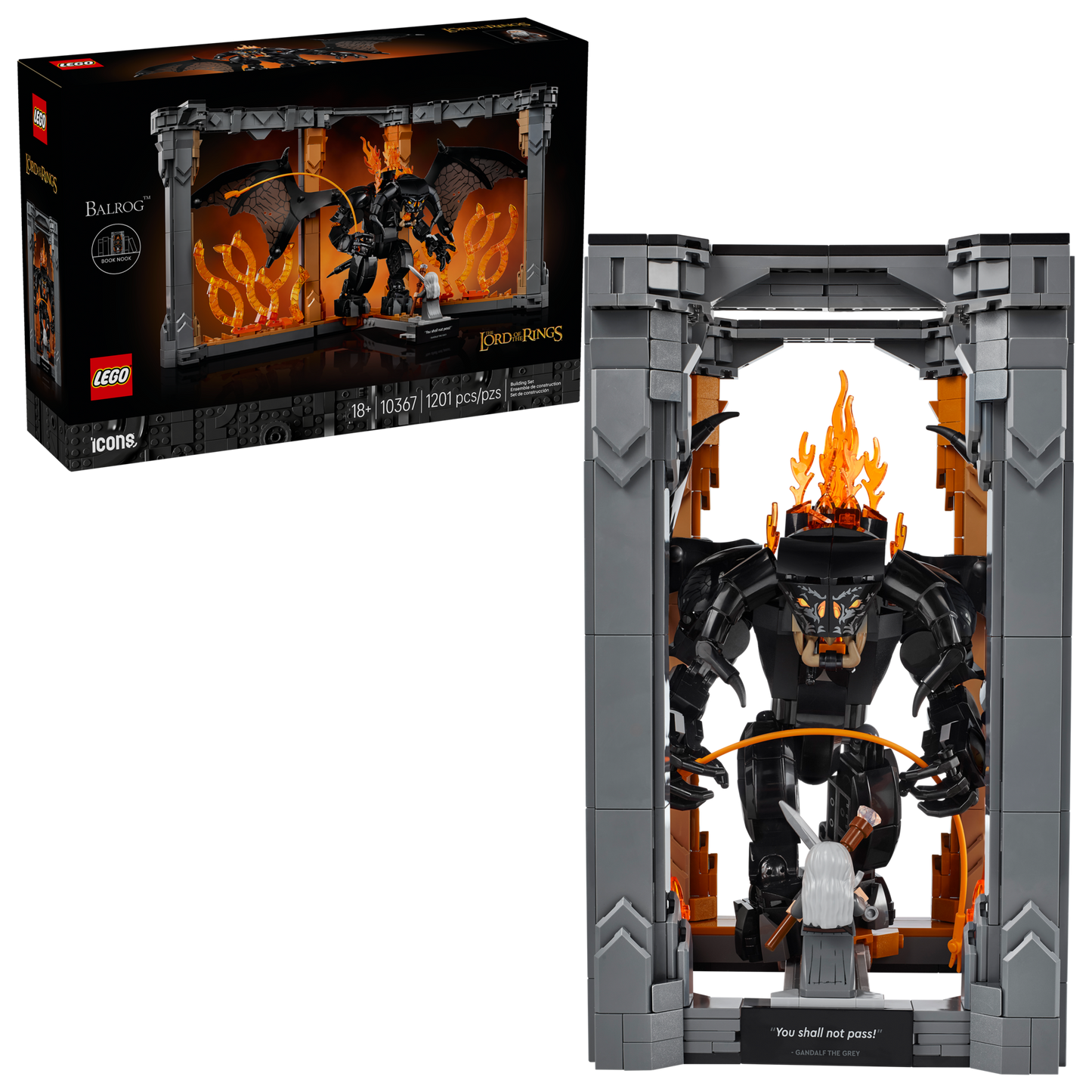LEGO® Icons 10367 The Lord of the Rings: Balrog™ Book Nook