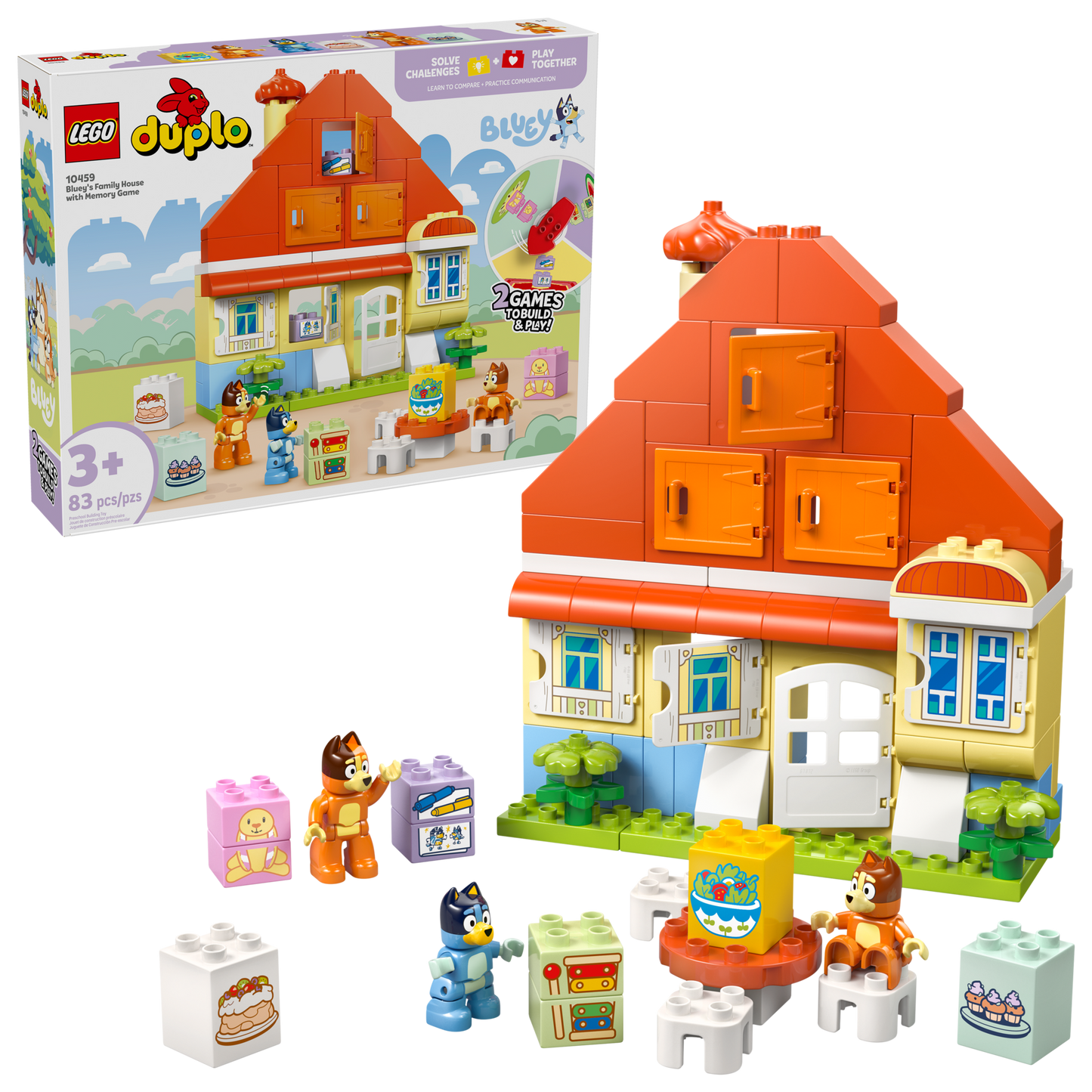 LEGO® Bluey 10459 Bluey's Family House with Memory Game
