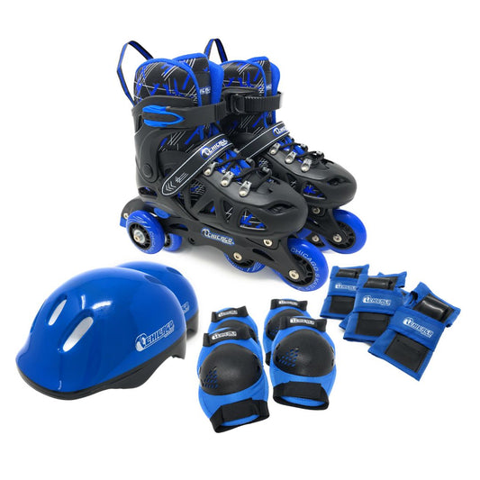 National Sporting Goods CRS555-MD Skate Set Medium Black/Blue