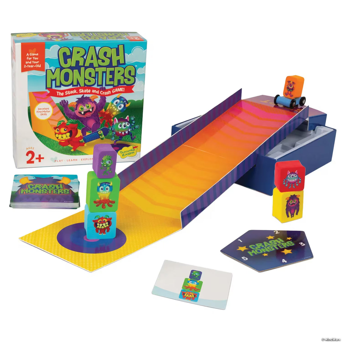 Mindware Crash Monsters Peaceable Kingdom Stacking Toddler Game