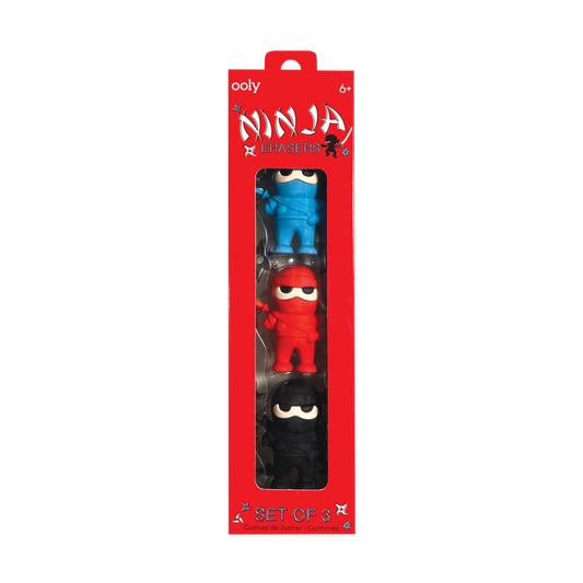 Ooly Ninja Erasers - Set of 3