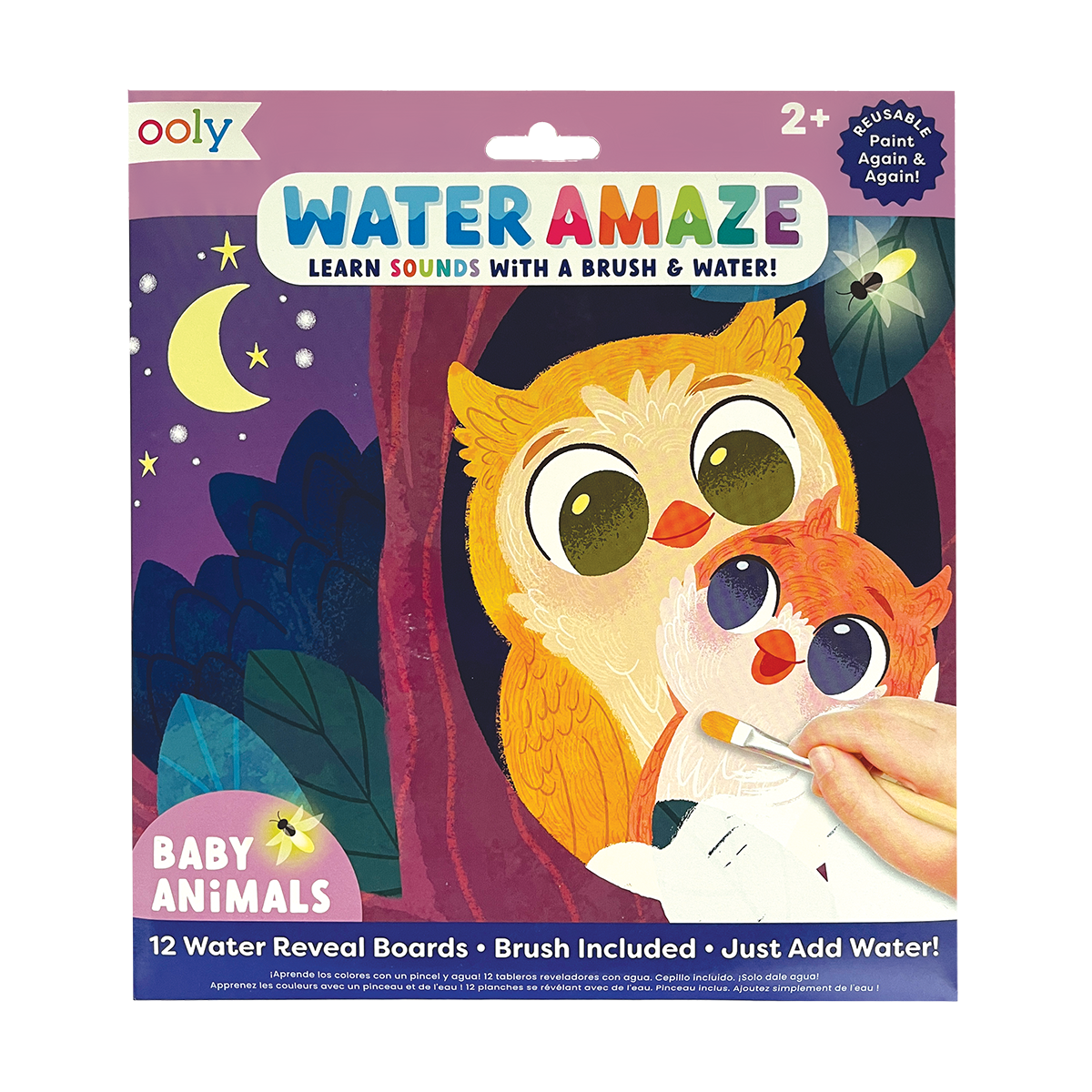 Ooly Water Amaze Water Reveal Boards 118-285 Baby Animals