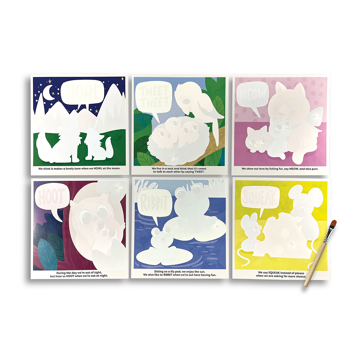 Ooly Water Amaze Water Reveal Boards 118-285 Baby Animals