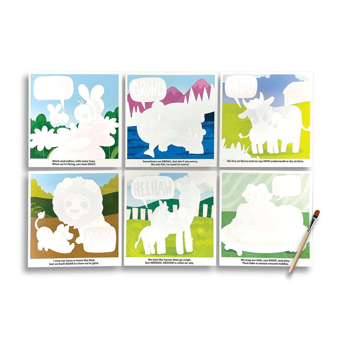 Ooly Water Amaze Water Reveal Boards 118-285 Baby Animals