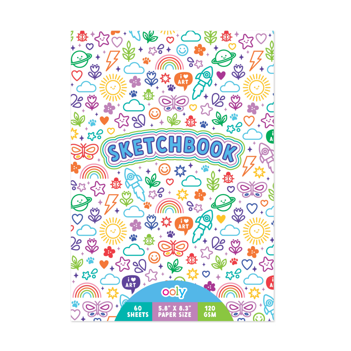 Ooly 118-301 Colorful Doodles Sketchbook
