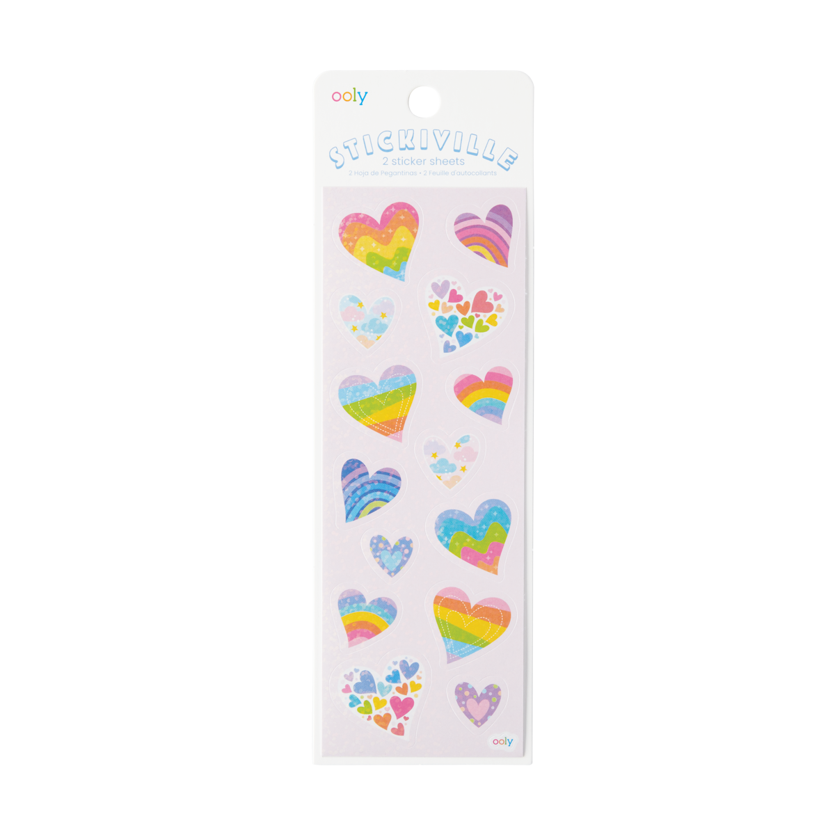 Ooly Stickiville 120-133 Rainbow Hearts Stickers