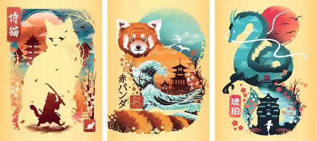 Ravensburger Cat Warrior, Red Panda & Dragon Puzzle