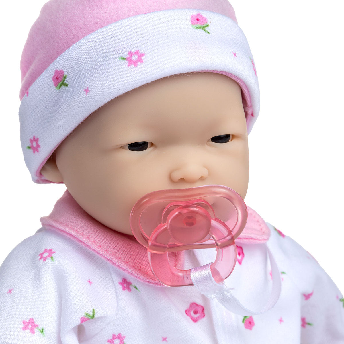 JC Toys La Baby 11 inch Soft Body Asian Baby Doll in Pink Outfit