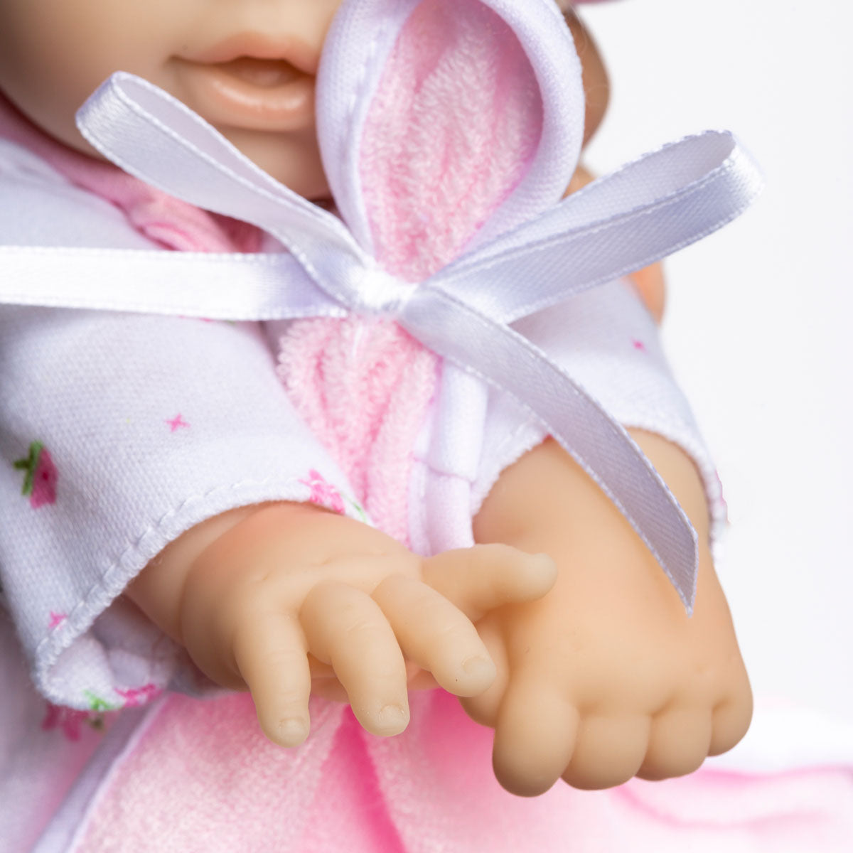 JC Toys La Baby 11 inch Soft Body Asian Baby Doll in Pink Outfit