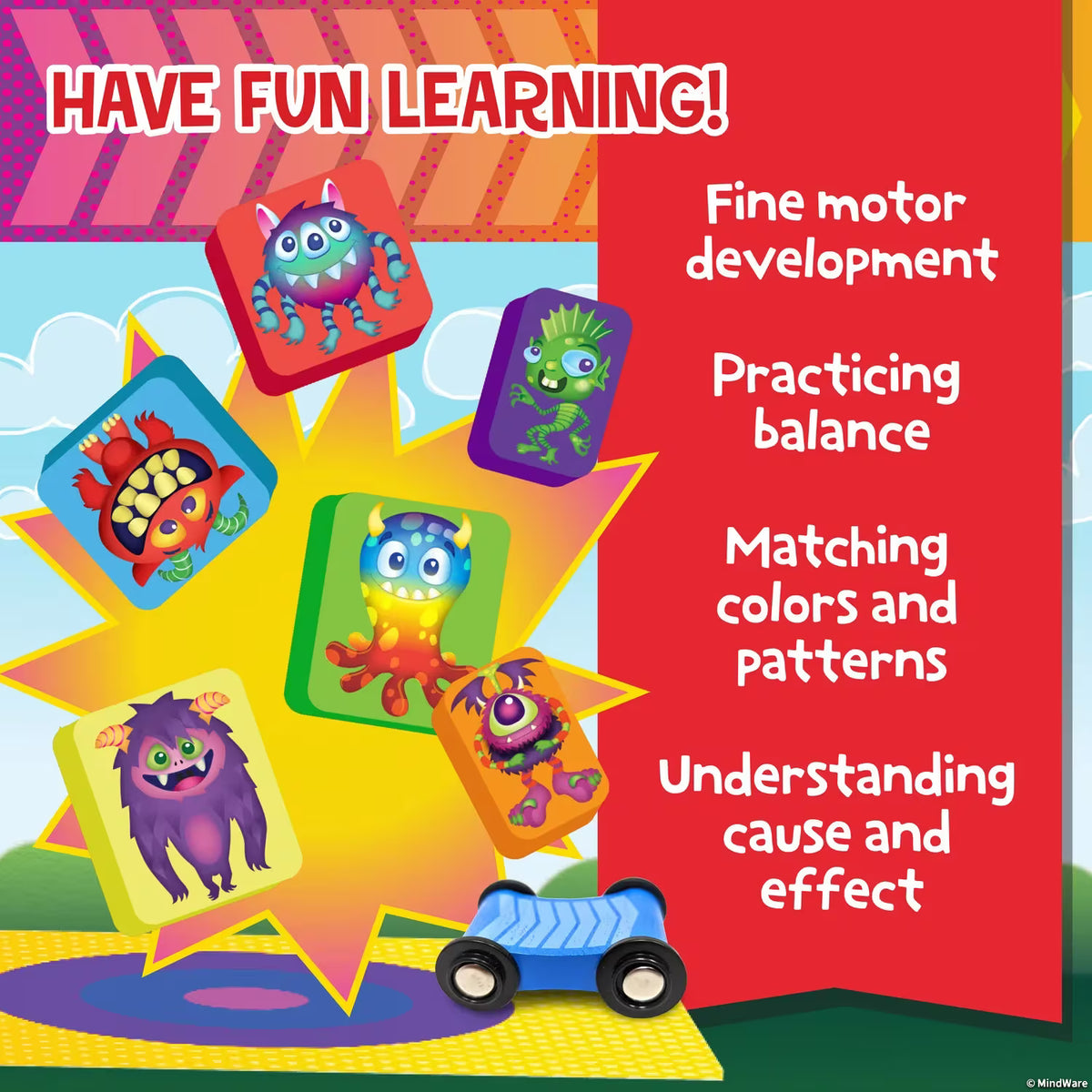 Mindware Crash Monsters Peaceable Kingdom Stacking Toddler Game