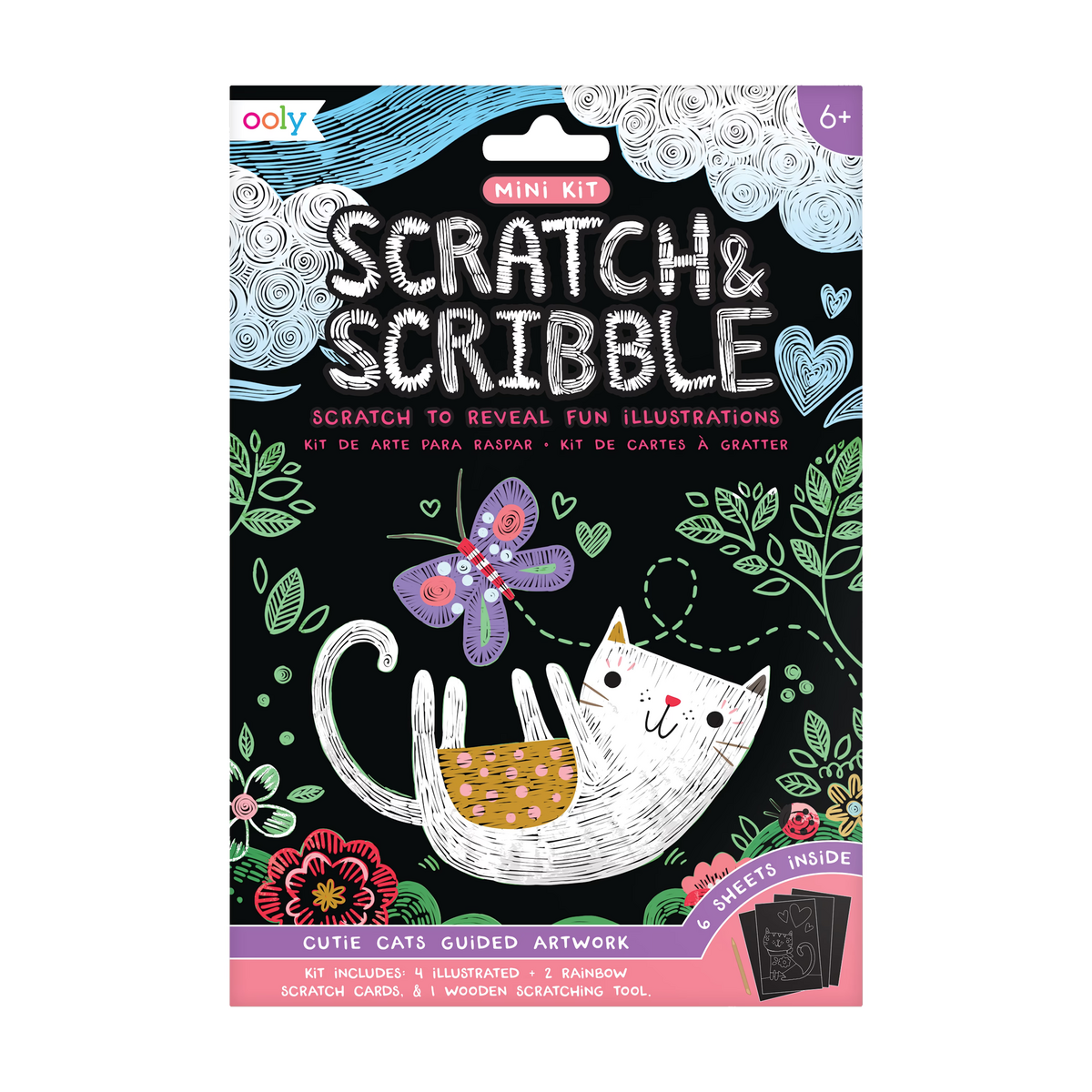 Ooly Cutie Cats 161-039 Scratch and Scribble