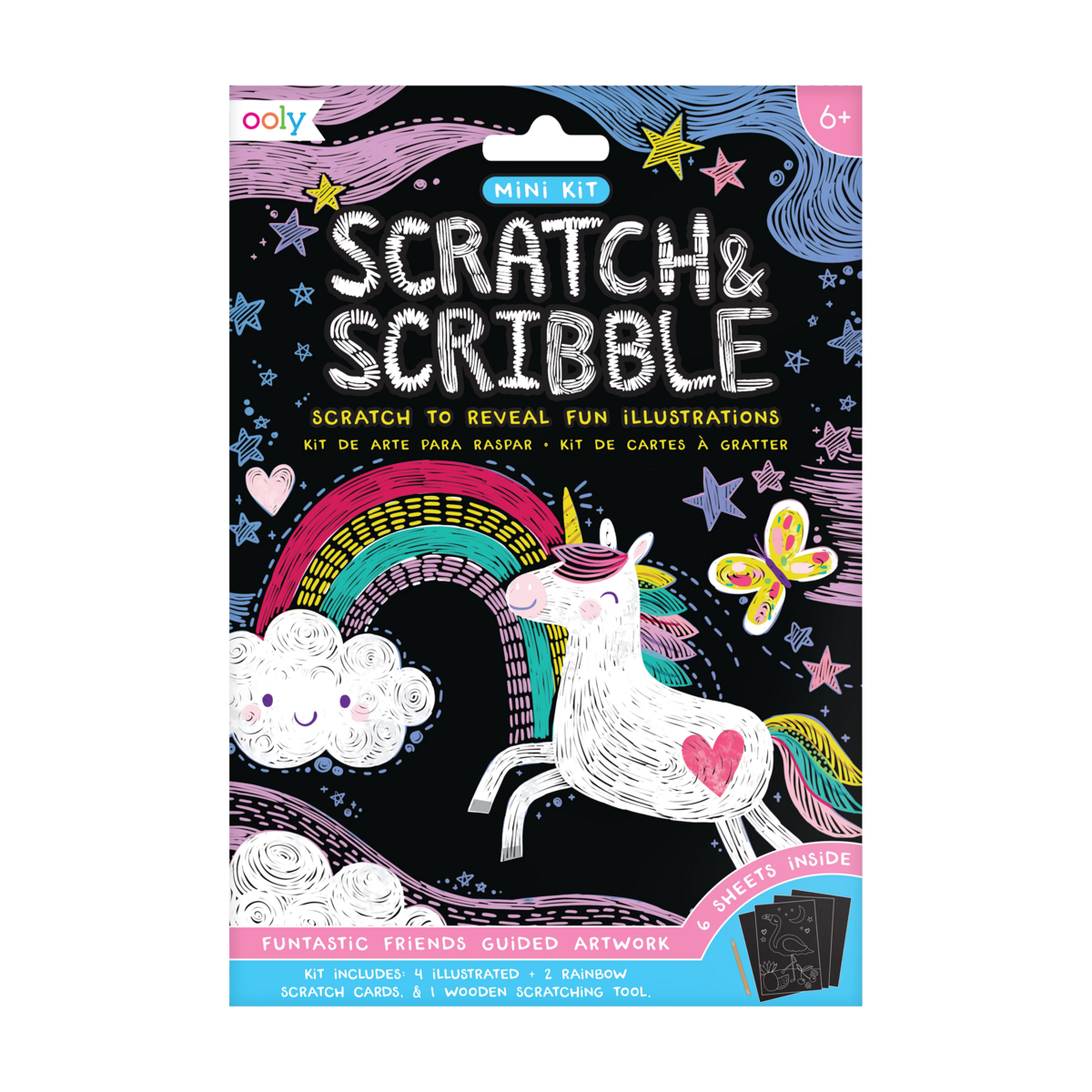 Ooly Funtastic Friends 161-043 Scratch and Scribble