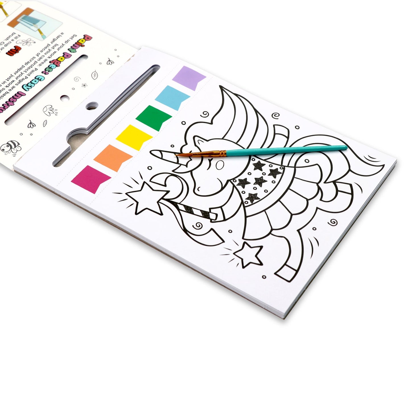 Bright Stripes iHeartArt JR Paint Pages- Magical Creatures