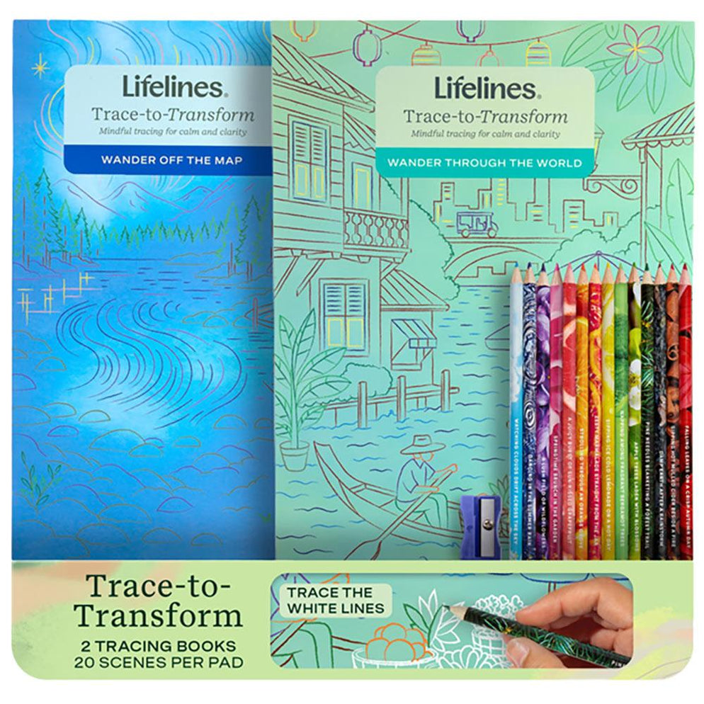 Lifelines Tracing Art Pad with Colored Pencils