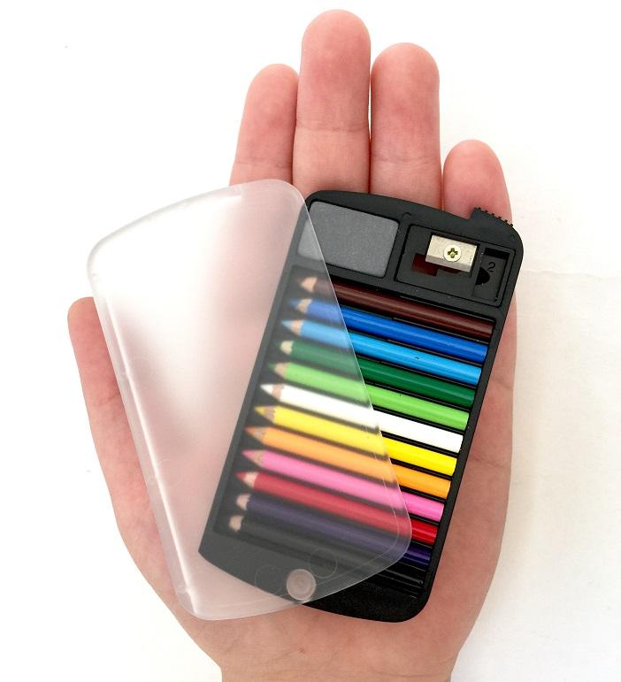 12 mini pencils in plastic case set