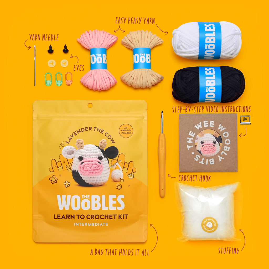 Woobles - Lavender the Cow Crochet kit