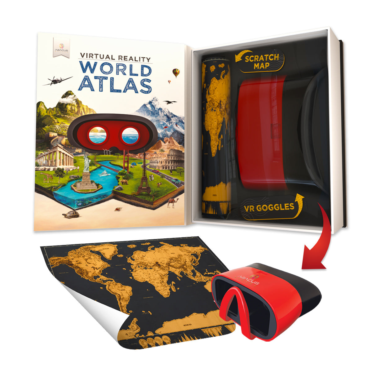 Abacus Deluxe Virtual Reality Gift Set  World Atlas!