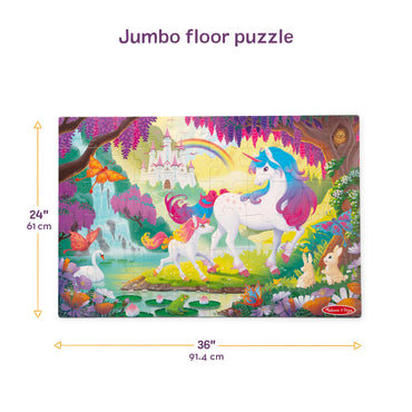 Melissa & Doug Glow-in-the-Dark Unicorn Floor Puzzle - 48 Pieces