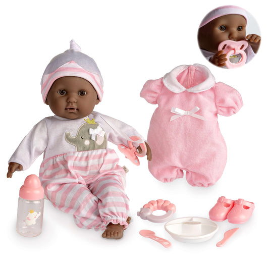 JC Toys Berenguer Boutique 15" Realistic Soft Body African American Baby Doll