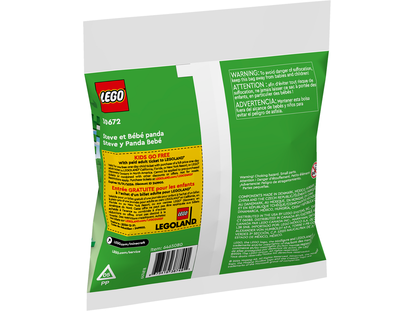 LEGO® 30672 Minecraft® Steve and Baby Panda