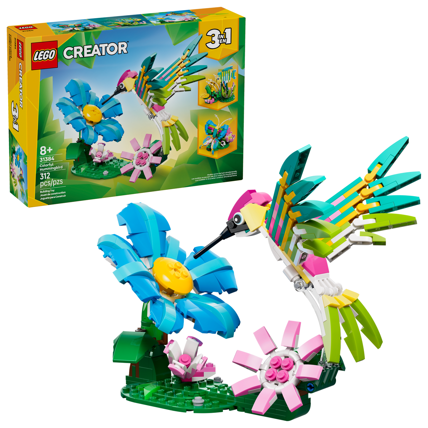 LEGO® Creator 3-in-1 31384 Wild Animals: Colorful Hummingbird