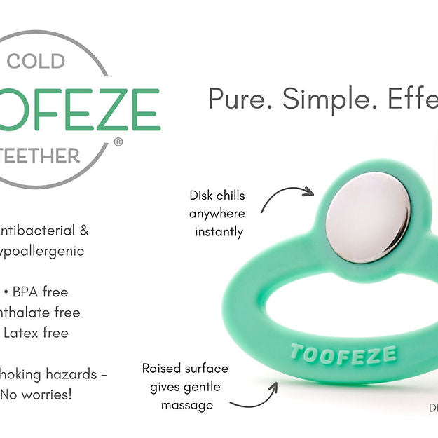 Toofeze Natural Cold Teether - Mint Green