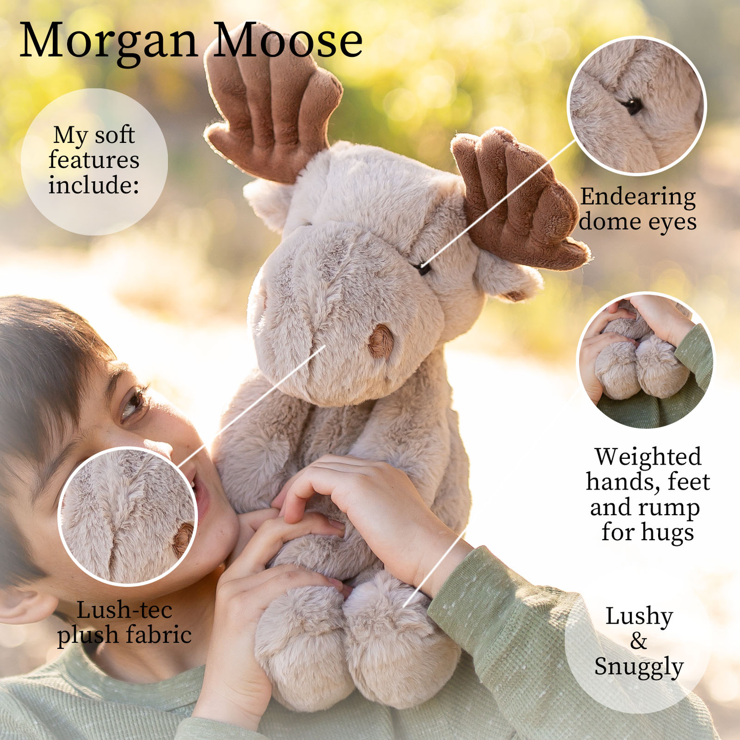 Beverly Hills Teddy Bear Co Morgan Moose Lushee Plush