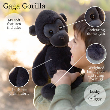 Beverly Hills Teddy Bear Co World's Softest Plush Lushee Gaga Black Gorilla