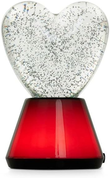 Wireless Glitter Heart Bluetooth Speaker with LED Lights, Rechargeable Wireless Orb