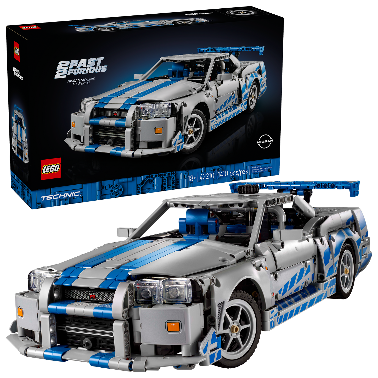 LEGO® Technic™ 42210 2 Fast 2 Furious Nissan Skyline GT-R (R34) Car