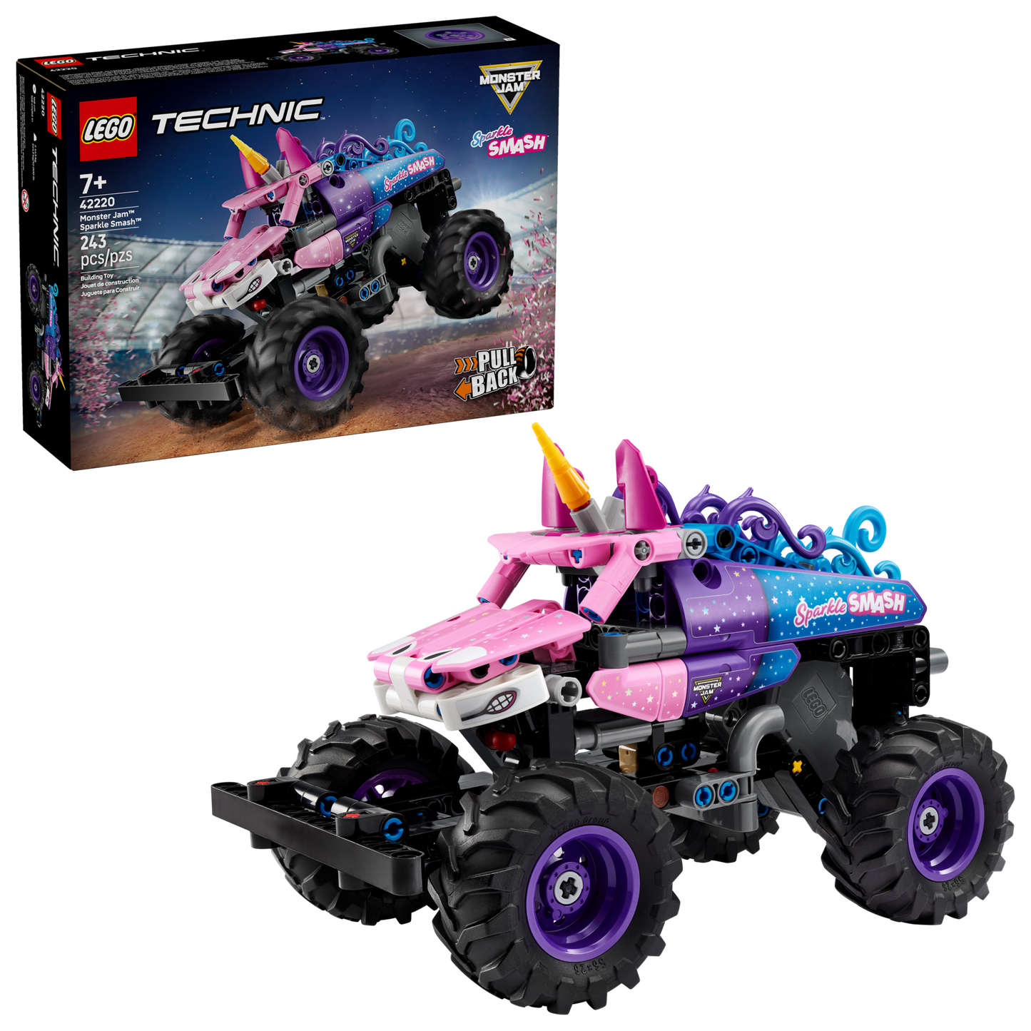 LEGO®  Technic™ 42220 Monster Jam™ Sparkle Smash™ Pull-Back