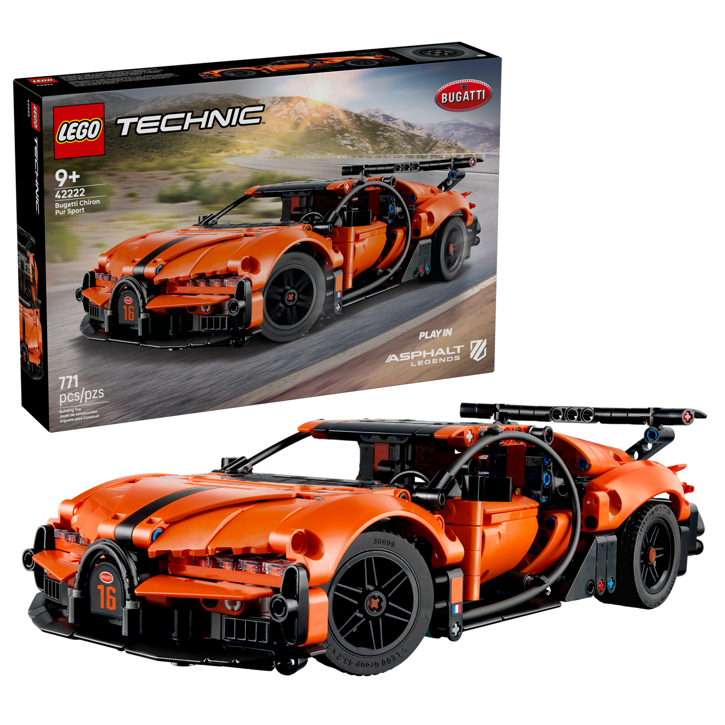 LEGO® Technic™ 42222 Bugatti Chiron Pur Sport Hypercar