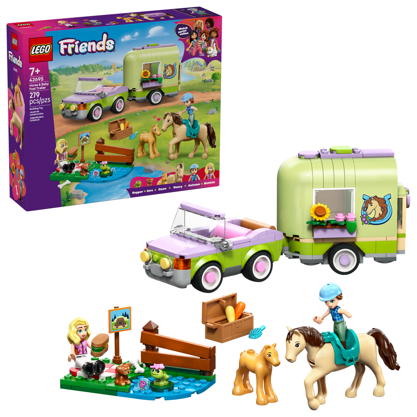 LEGO®  Friends 42695 Horse & Baby Foal Trailer